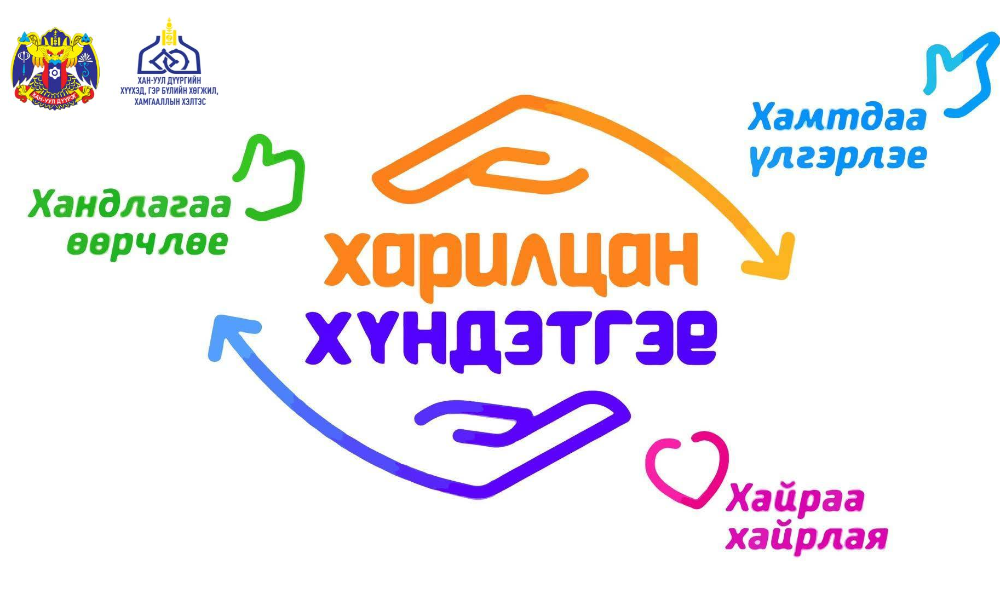 "ХАРИЛЦАН ХҮНДЭТГЭЕ” АЯНД ХАН-УУЛ ДҮҮРГИЙН ХҮҮХЭД, ГЭР БҮЛИЙН ХӨГЖИЛ, ХАМГААЛЛЫН ХЭЛТЭС НЭГДЭЖ БАЙНА
🎉🎉Монгол Улсын Засгийн газар, Жендэрийн үндэсний хорооноос Олон улсын эмэгтэйчүүдийн эрхийг хамгаалах өдөр, Монгол цэргийн өдрийг тохиолдуулан жил бүр 03 дугаар сарын 01-нээс 04 дүгээр сарын 01-ний хүртэл үндэсний хэмжээнд зохион байгуулдаг “ХАРИЛЦАН ХҮНДЭТГЭЕ” аянд
  ✅ХАЙРАА ХАЙРЛАЯ 
  ✅ХАНДЛАГАА ӨӨРЧИЛЬЕ
  ✅ХАМТДАА ҮЛГЭРЛЭЕ уриан дор Хан-Уул дүүргийн Хүүхэд,гэр бүлийн хөгжил,хамгааллын хэлтэс нэгдлээ. 
Хүүхэд, гэр бүл, аливаа төрлийн хүчирхийллээс урьдчилан сэргийлэхэд иргэн таны оролцоо чухал тул хүчирхийллийн талаар мэдлэг мэдээлэлтэй байж, хайртай дотны хүмүүсээ хайрлан хамгаалахыг уриалж байна.
